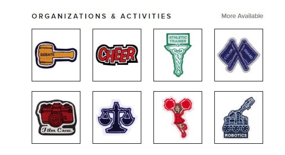 School jacket patches shop